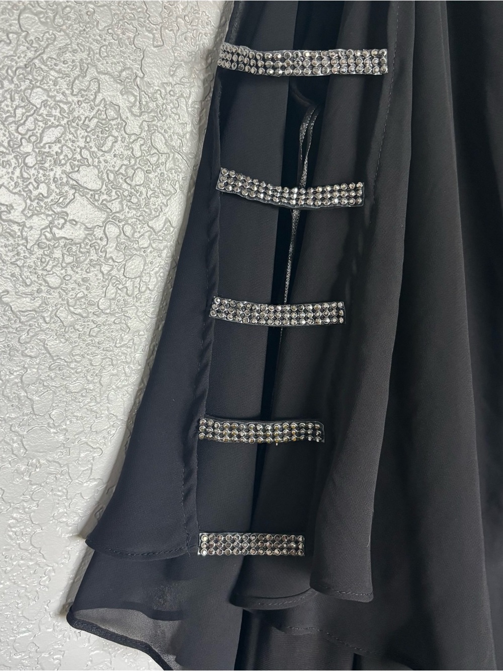 MSK Black Wide-Leg Jumpsuit with Cold-Shoulder Overlay - Picture 4 of 6
